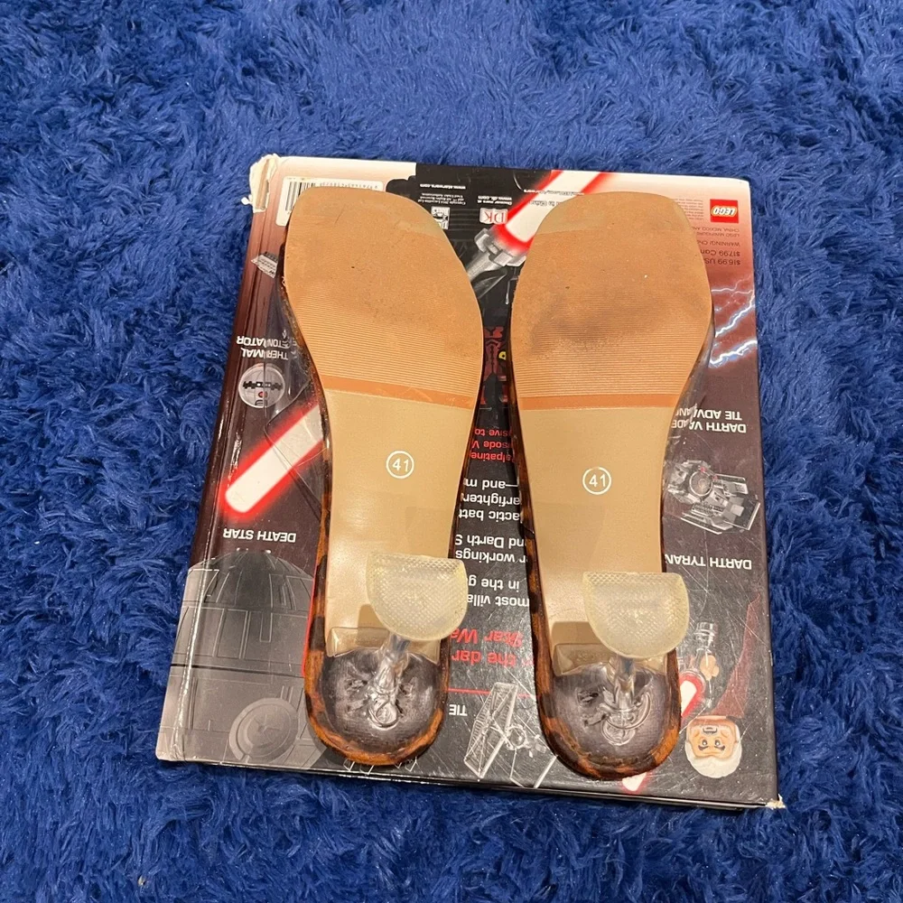 Leopard Print Clear Strap Heels - Picture 5 of 11